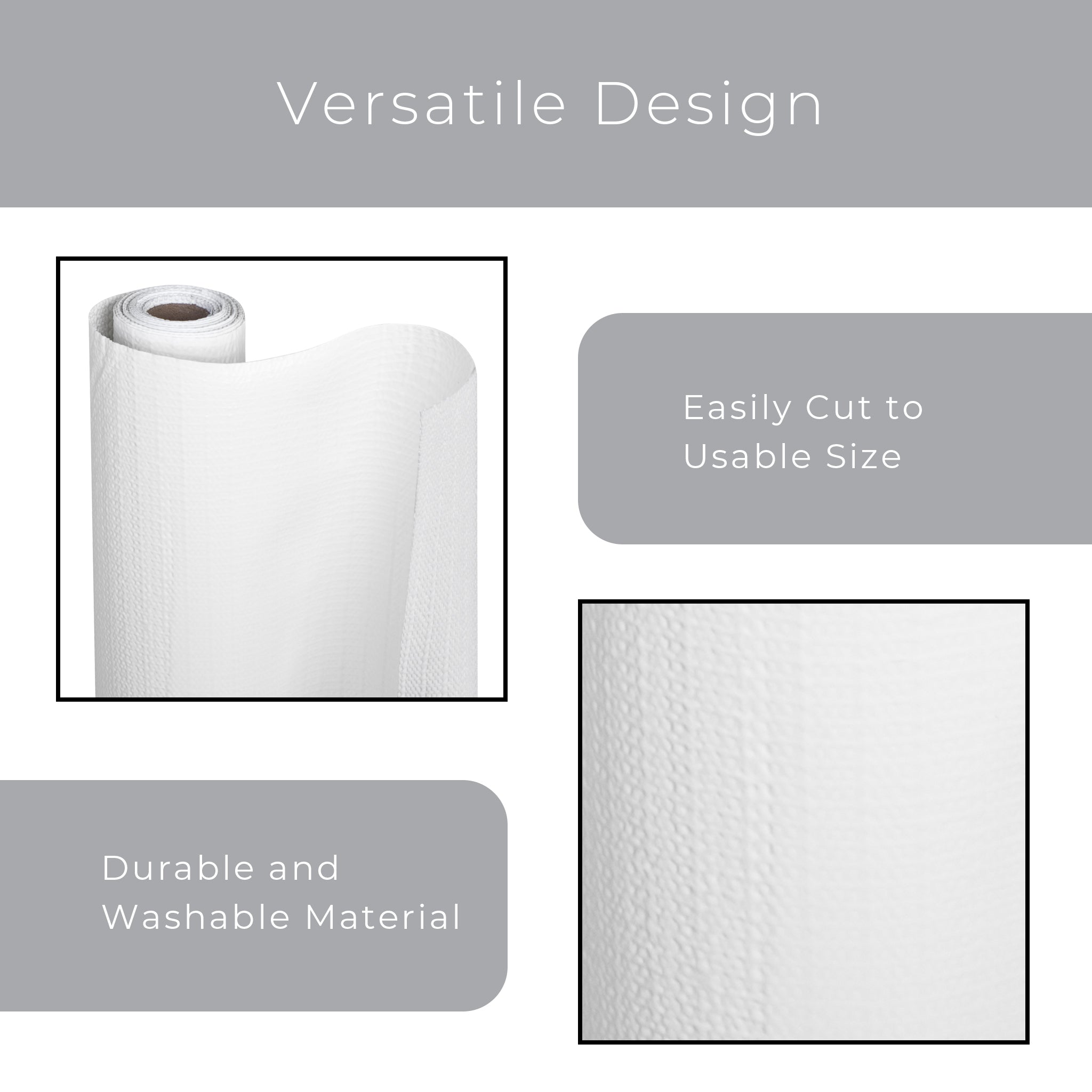 Bonded Grip Shelf Liner - 12 Inch x 10 Feet - Non-Adhesive
